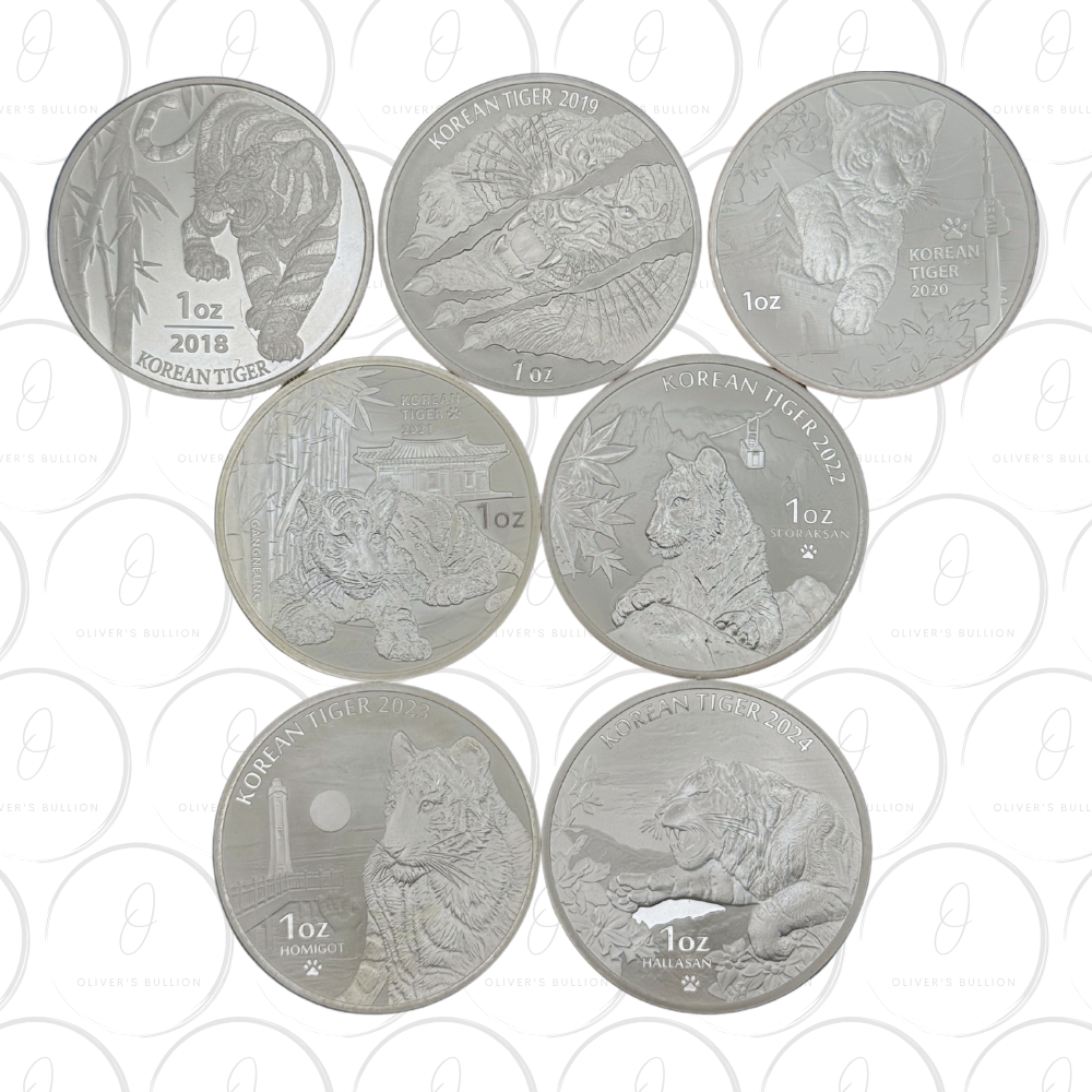 2018-2024 1oz South Korean Tiger Date Run