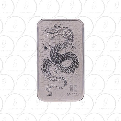 1oz Perth Mint Lunar Dragon Bar
