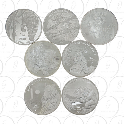 2018-2024 1oz South Korean Tiger Date Run