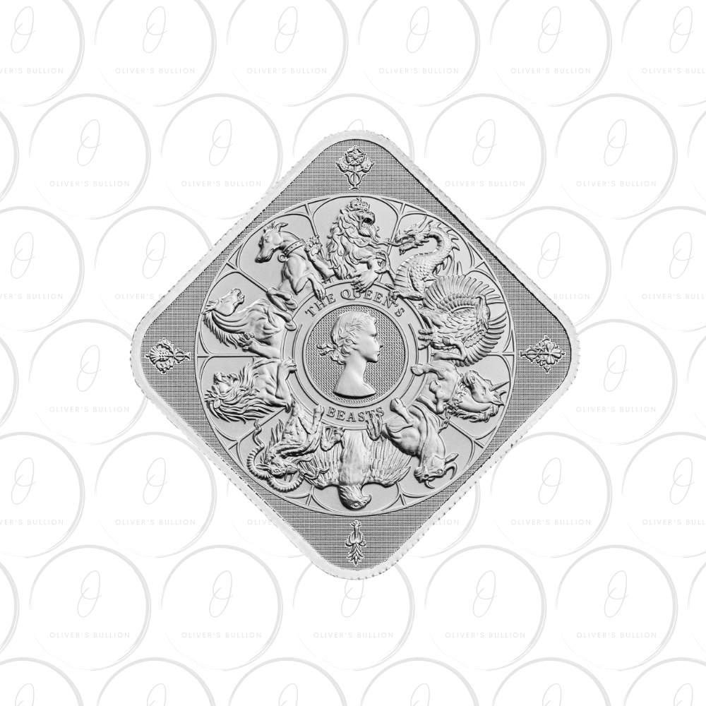 1oz Queens Beast Silver Bar