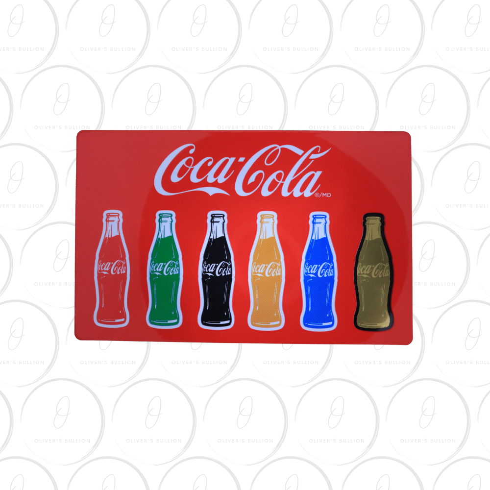 Coca-Cola 1/1000th oz Gold Bottle Card