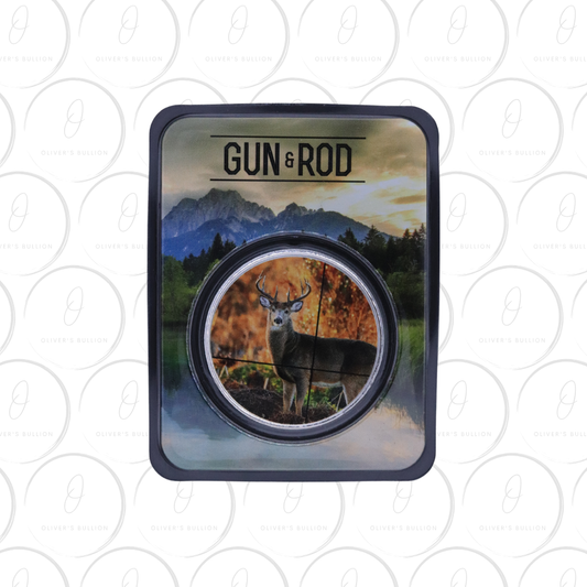 1oz - Gun & Rod (Deer) Colourised - TEP
